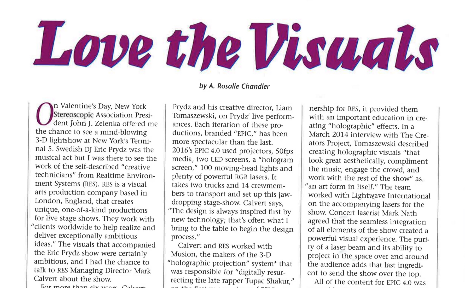 “Love the Visuals” Stereo World (2016)